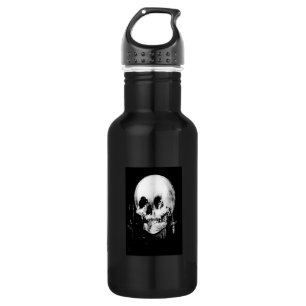 Frau mit Halloween-Reflektion im Spiegel Trinkflasche