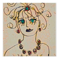 Frau mit Halskette