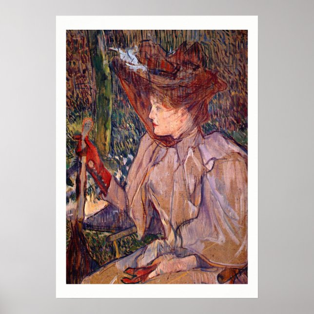 Frau mit Handschuhen #2 Poster (Vorne)