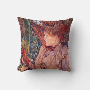 Frau mit Handschuhen Kissen