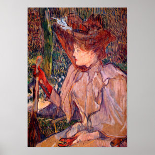 Frau mit Handschuhen Poster