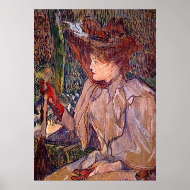 Frau mit Handschuhen Poster (Vorne)