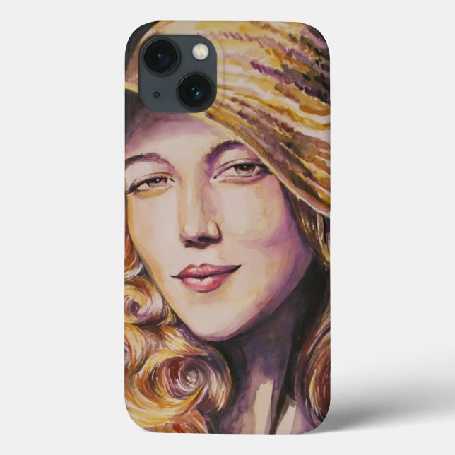 Frau mit Hut Case-Mate iPhone Hülle (Rückseite)