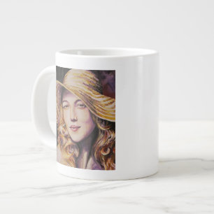 Frau mit Hut Jumbo-Tasse