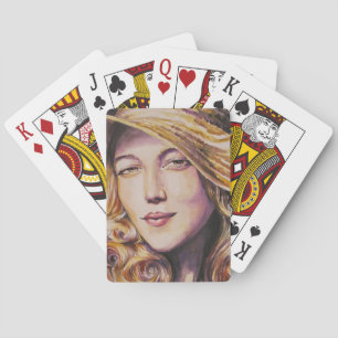 Frau mit Hut Spielkarten