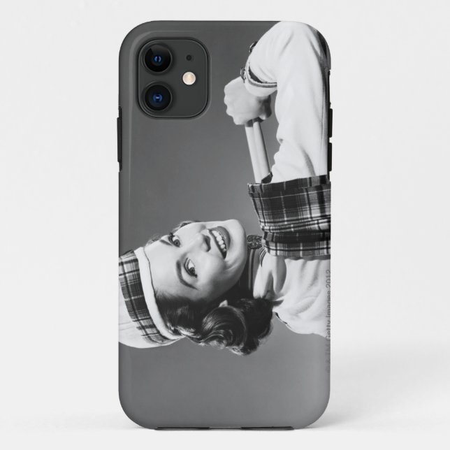 Frau mit Kappe Case-Mate iPhone Hülle (Rückseite)