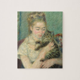 Frau mit Katze von Renoir Art
