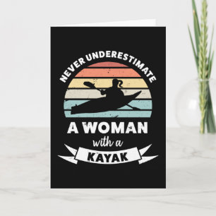 Frau mit Kayak Funny Gift Ehefrau Mama Karte