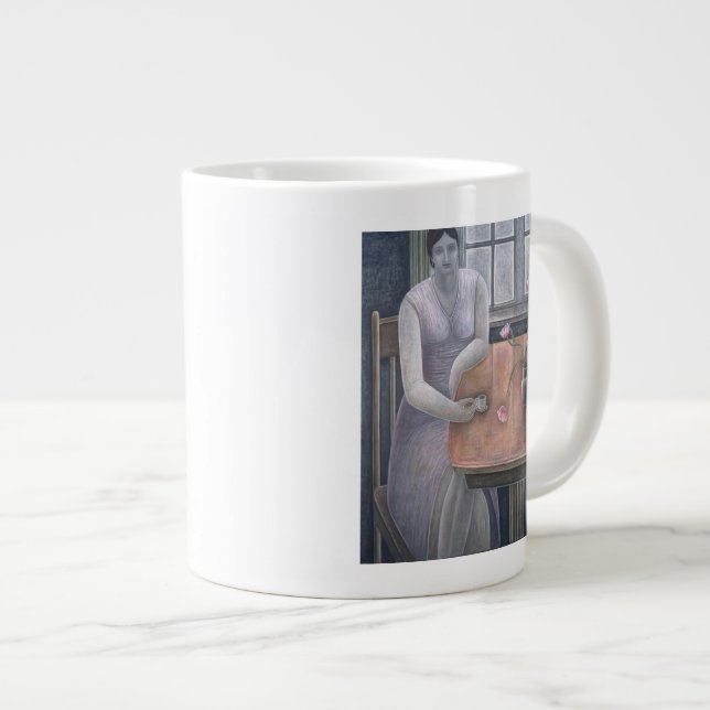 Frau mit kleiner Schale 2007 Jumbo-Tasse (Vorderseite Rechts)