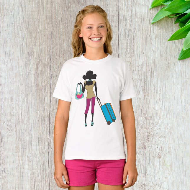 Frau mit Koffer T-Shirt (Von Creator hochgeladen)