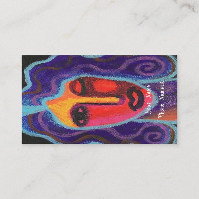 Frau mit Lila Haar Visitenkarte (Vorderseite)