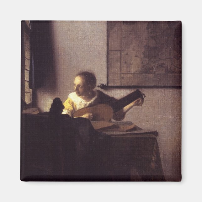 Frau mit Lute Magnet (Vorne)