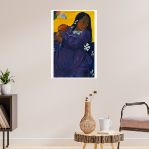 Frau mit Mango - Gauguin, 1892 Poster