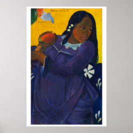 Frau mit Mango - Gauguin, 1892 Poster