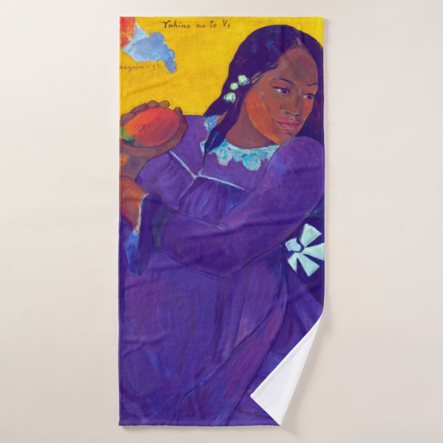 Frau mit Mango, Gauguin Badehandtuch (Badehandtuch)