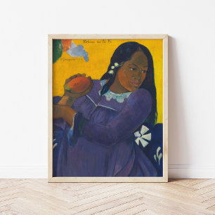 Frau mit Mango   Paul Gauguin Poster