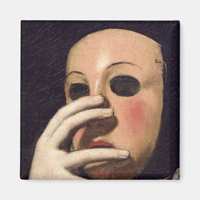 Frau mit Maske Magnet (Vorne)