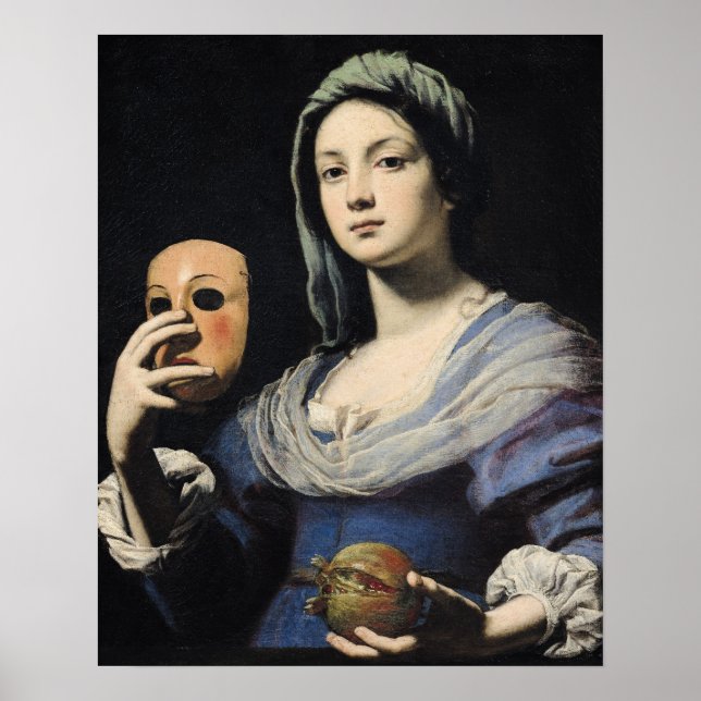 Frau mit Maske Poster (Vorne)