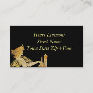 Frau mit Paint Brush Visitenkarte