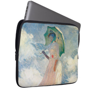 Frau mit Parasol Claude Monet Vintage Kunst Laptopschutzhülle