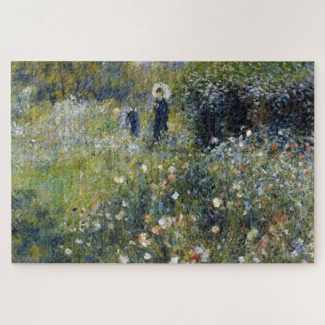 Frau mit Parasol im Garten von Auguste Renoir (Horizontal)