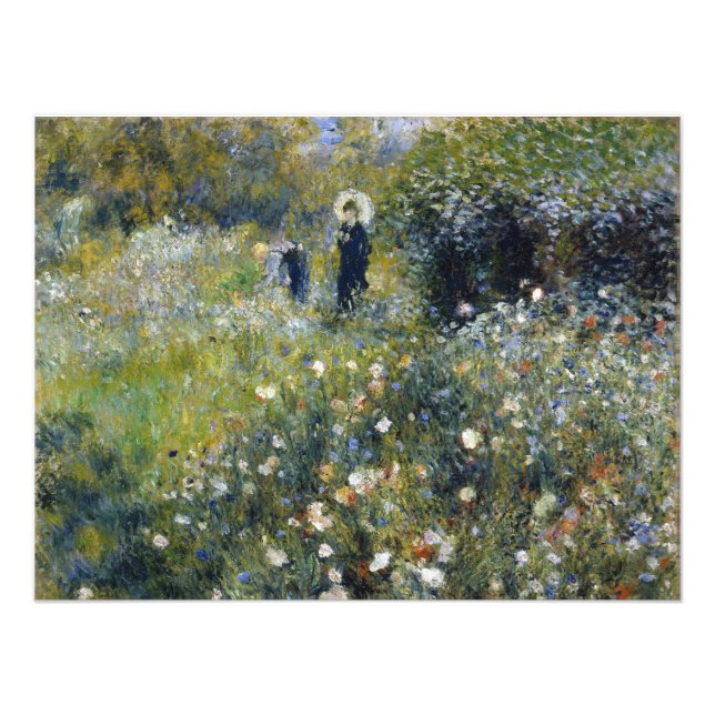 Frau mit Parasol im Garten von Auguste Renoir Fotodruck (Vorne)