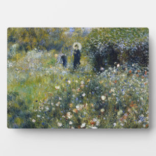 Frau mit Parasol im Garten von Auguste Renoir Fotoplatte