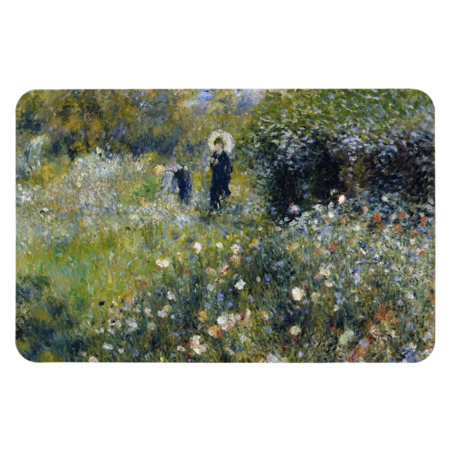 Frau mit Parasol im Garten von Auguste Renoir Magnet (Horizontal)
