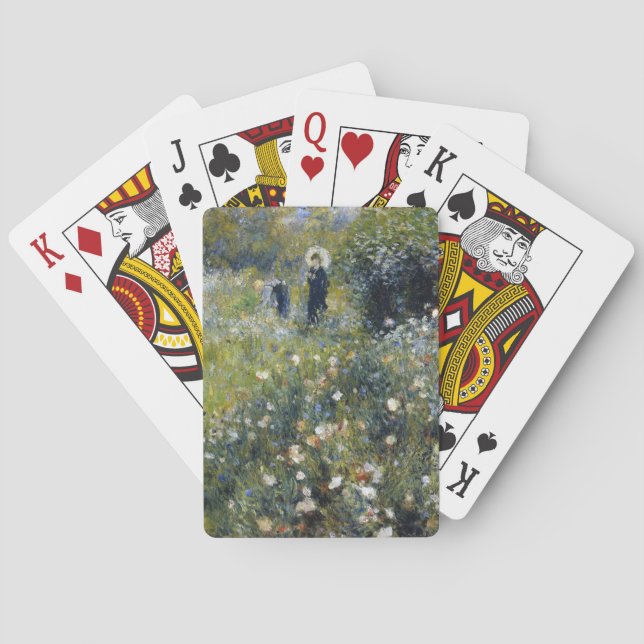 Frau mit Parasol im Garten von Auguste Renoir Spielkarten (Rückseite)