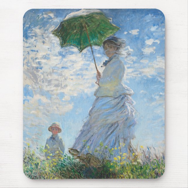 Frau mit Parasol, Madame Monet und ihrem Sohn Mousepad (Vorne)