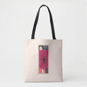 Frau mit Parasol Sturdy Brushed Polyester Shoulder Tasche