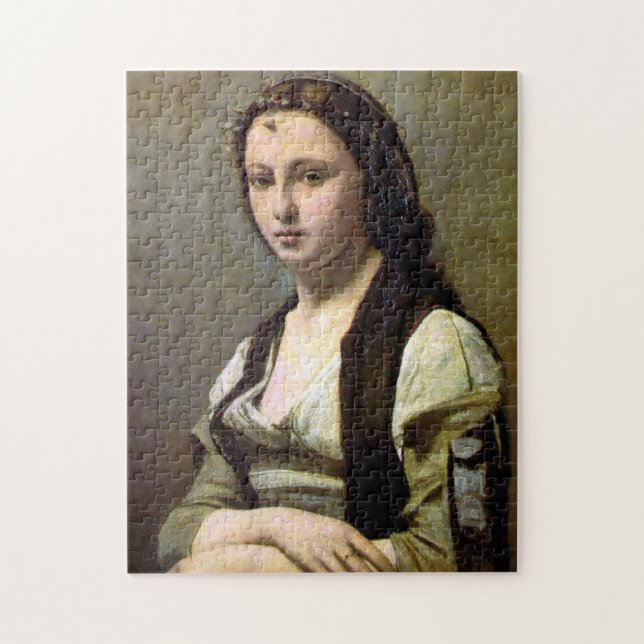 Frau mit Perle, Camille Corot, 1868-1870 (Vertikal)
