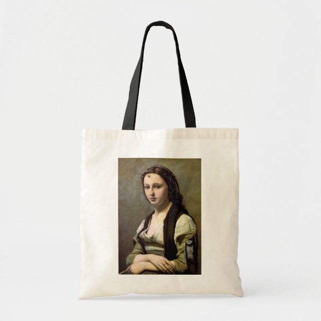 Frau mit Perle, Camille Corot, 1868-1870 Tragetasche (Vorne)