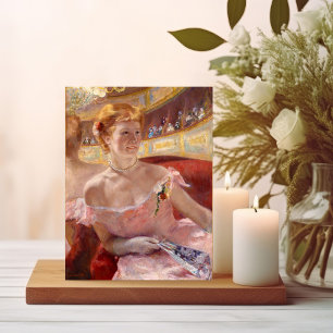 Frau mit Perlenschnur Mary Cassatt Postkarte