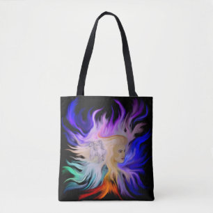 Frau mit Pferd Tasche