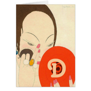FRAU MIT RED MIRROR Deko Beauty Fashion Makeup