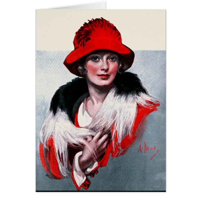 Frau mit rotem Hut (Vorne)