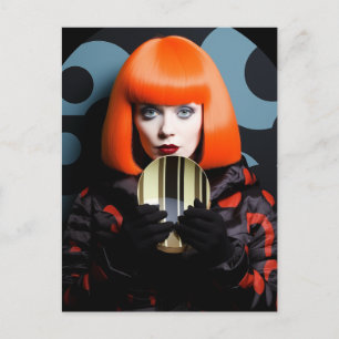 Frau mit roten Haaren Postkarte
