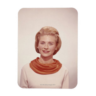 Frau mit Schal Magnet