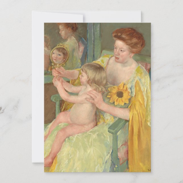 Frau mit Sonnenblume | Mary Cassatt (Vorderseite)