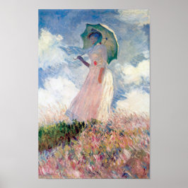 Frau mit Sonnenschirm, Claude Monet, 1886 Poster