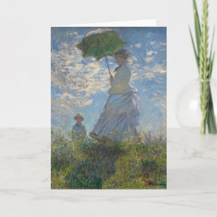 Frau mit Sonnenschirm - Frau Monet und ihr Sohn Dankeskarte