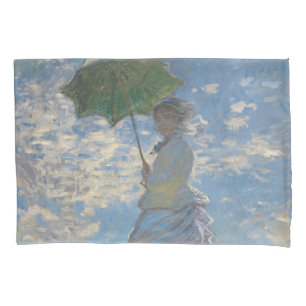 Frau mit Sonnenschirm - Frau Monet und ihr Sohn Kissenbezug