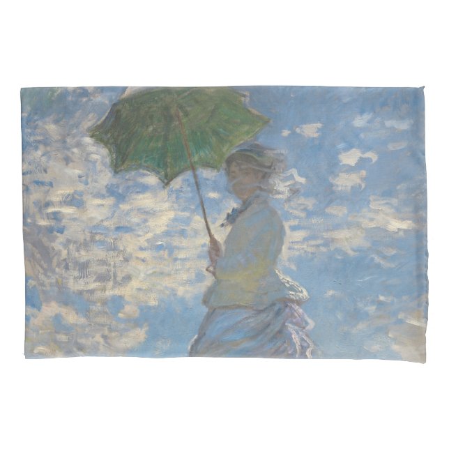 Frau mit Sonnenschirm - Frau Monet und ihr Sohn Kissenbezug (Vorderseite)