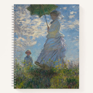 Frau mit Sonnenschirm - Frau Monet und ihr Sohn Notizbuch
