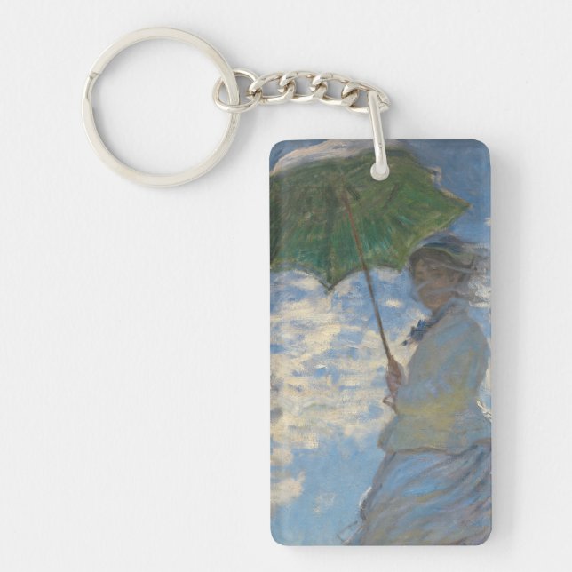 Frau mit Sonnenschirm - Frau Monet und ihr Sohn Schlüsselanhänger (Vorderseite)