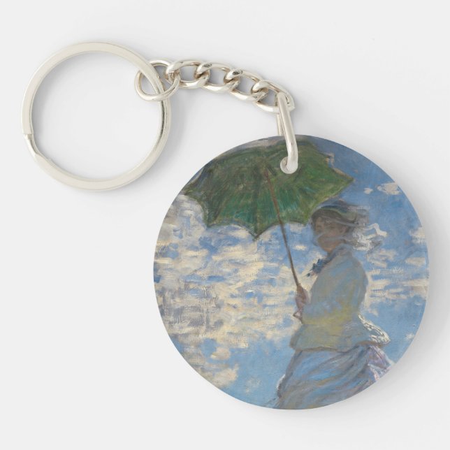 Frau mit Sonnenschirm - Frau Monet und ihr Sohn Schlüsselanhänger (Vorderseite)