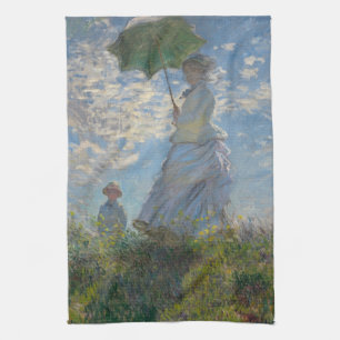 Frau mit Sonnenschirm - Madame Monet und ihr Sohn Geschirrtuch