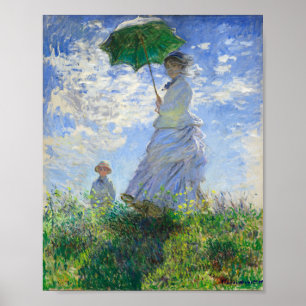 Frau mit Sonnenschirm, Madame Monet und ihr Sohn Poster