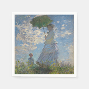 Frau mit Sonnenschirm - Madame Monet und ihr Sohn Serviette